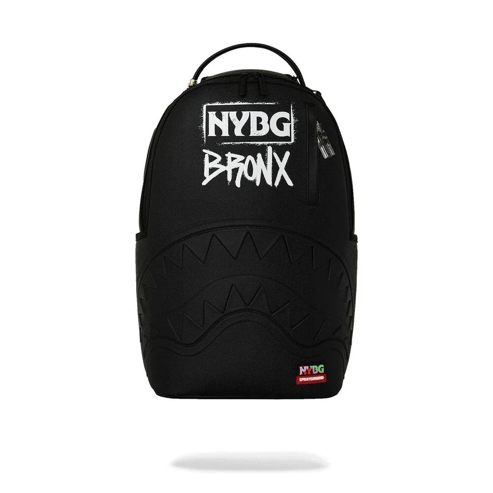 Sprayground NYBG Bronx Backpack Unisex Black Shoulder Strap Outdoor Bag SPR384